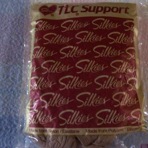 Silkies Control Top Hose with TLC Support Legs  Large  Nude (Natural)